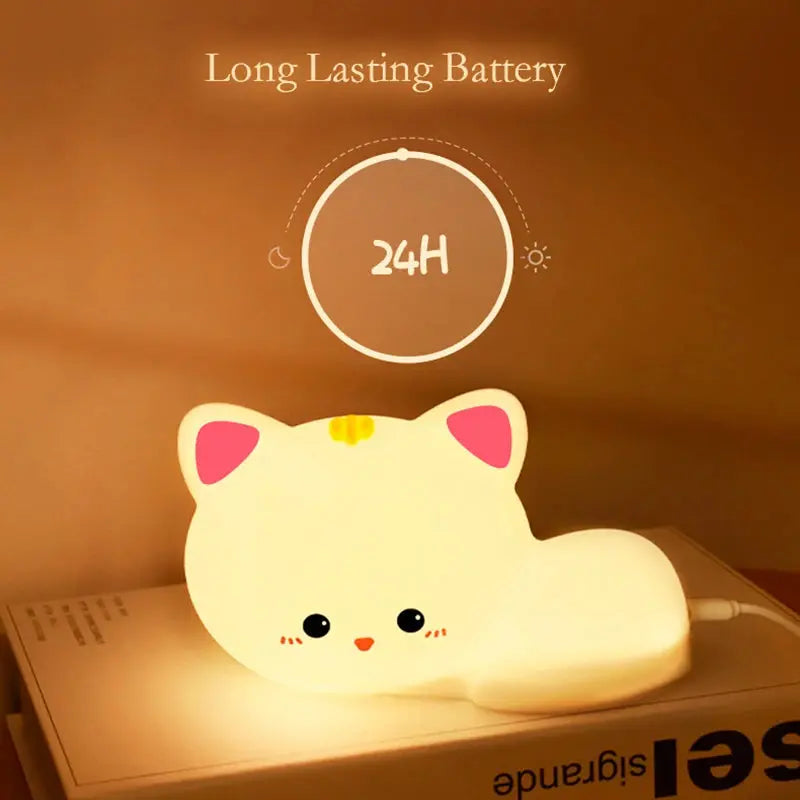 Veilleuse chat avec une grand autonomie 