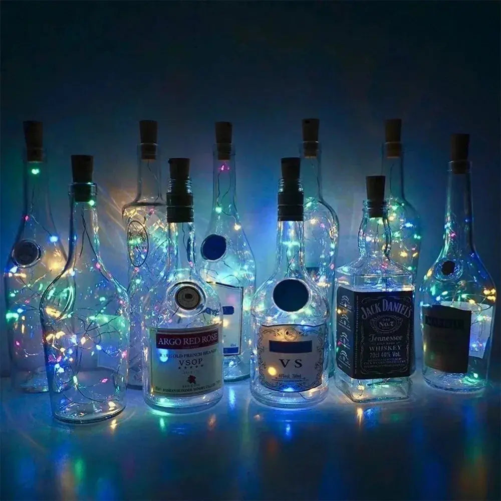 Veilleuse en verre bleu