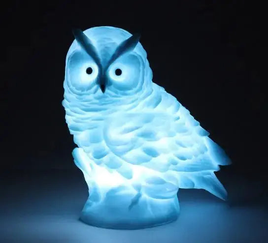 Veilleuse hibou bleu
