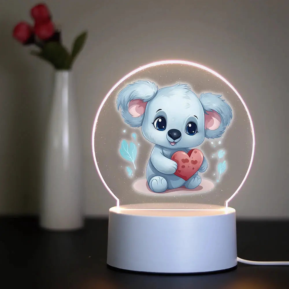 Veilleuse koala cœur